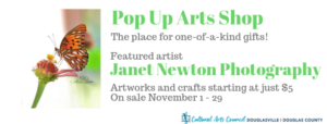 November Pop Up Arts Shop @ Cultural Arts Council Douglasville, Douglas County
