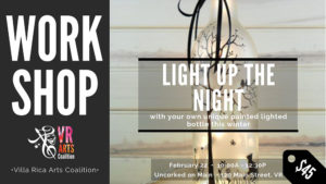 Workshop: Light Up the Night - Lighted Painted Bottles @ Uncorked on Main | Villa Rica | Georgia | United States