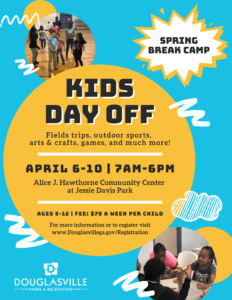 Kids Day Off Spring Break Camp @ Jessie Davis Park | Douglasville | Georgia | United States