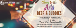 Cheers to the Arts "Beer & Buddies" @ Taco Mac, Douglasville | Douglasville | Georgia | United States