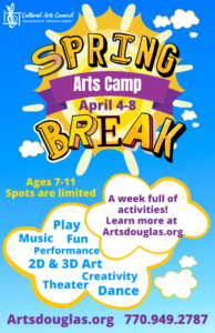 Spring Break Arts Camp with the CAC @ Boundary Waters Activity Center | Douglasville | Georgia | United States