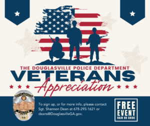 DPD Veterans Appreciation Event @ Douglasville Police Department | Douglasville | Georgia | United States