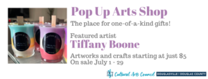 July Pop Up Arts Shop featuring Luxury Scents by Tiffany. @ Cultural Arts Council Douglasville/Douglas County | Douglasville | Georgia | United States