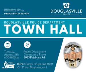 DPD Town Hall - Criminal Activity @ Douglasville Police Department Community Room | Douglasville | Georgia | United States