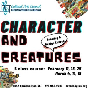 Character & Creature Drawing/Design Course (6 Weeks) @ Cultural Arts Center | Douglasville | Georgia | United States