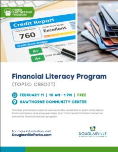 Financial Literacy Program - Topic: CREDIT @ Alice Hawthorne Community Center | Douglasville | Georgia | United States