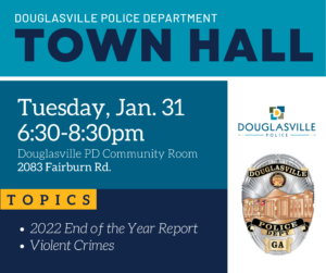 DPD Town Hall - End of Year Report @ Douglasville Police Department Community Room | Douglasville | Georgia | United States